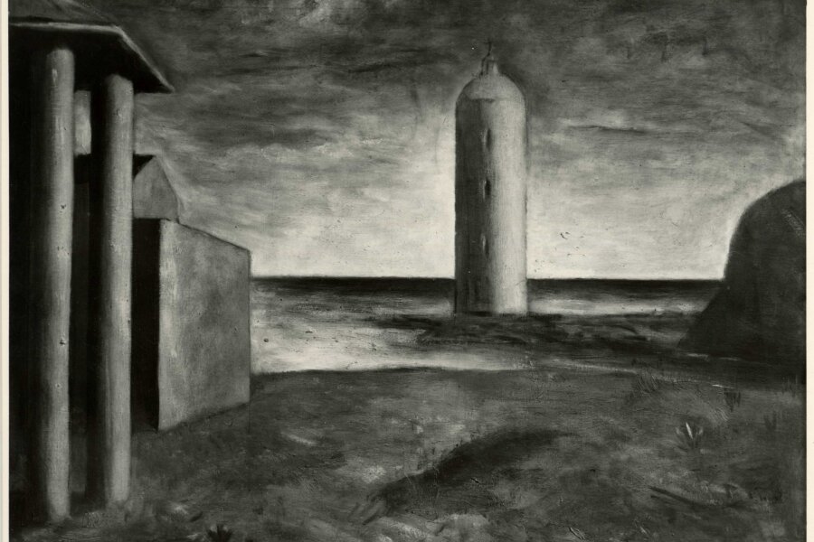 Carlo Carrà, Sloupy, NGP; foto: Vladimír Fyman